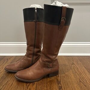 Leather Ariat equestrian riding boot - Brown and Black Leather Knee-High Boots